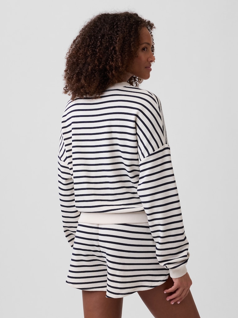 Oversized Wedge French Terry Sweatshirt