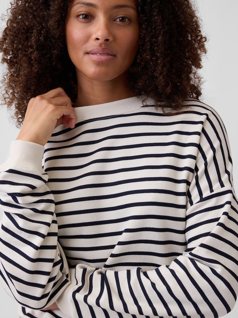 Oversized Wedge French Terry Sweatshirt