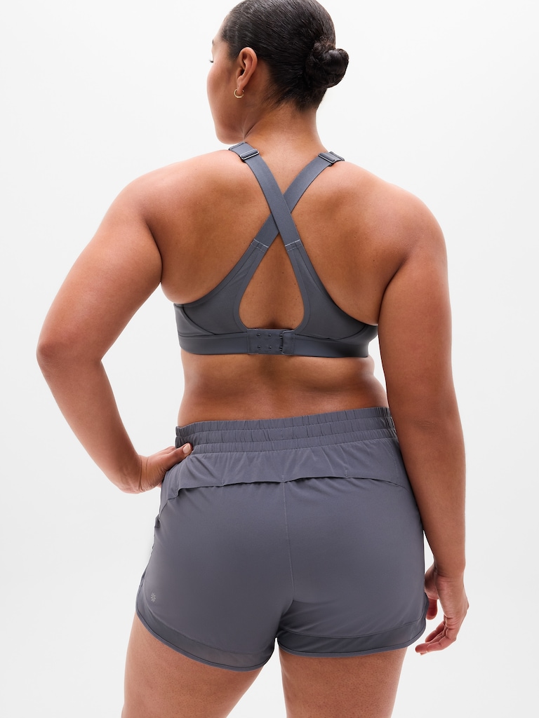 Mesh Racer Run Mid Rise 4" Short