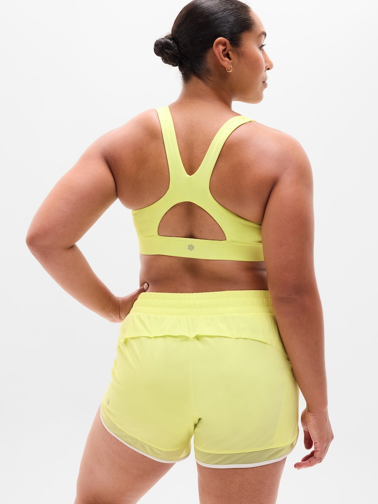 Mesh Racer Run Mid Rise 4" Short