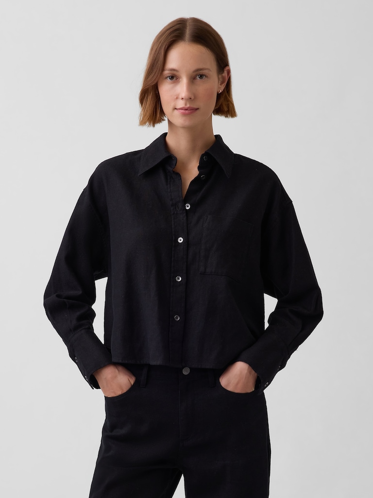 Linen-Cotton Oversized Shirt