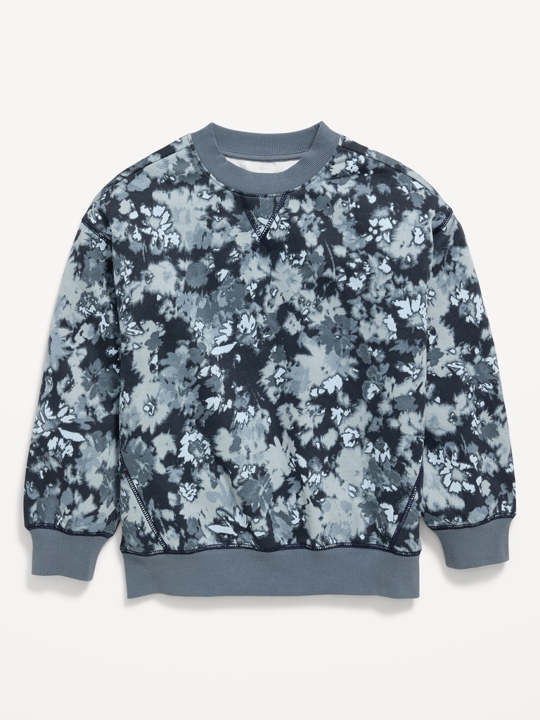 Printed Oversized Crew-Neck Sweatshirt for Boys