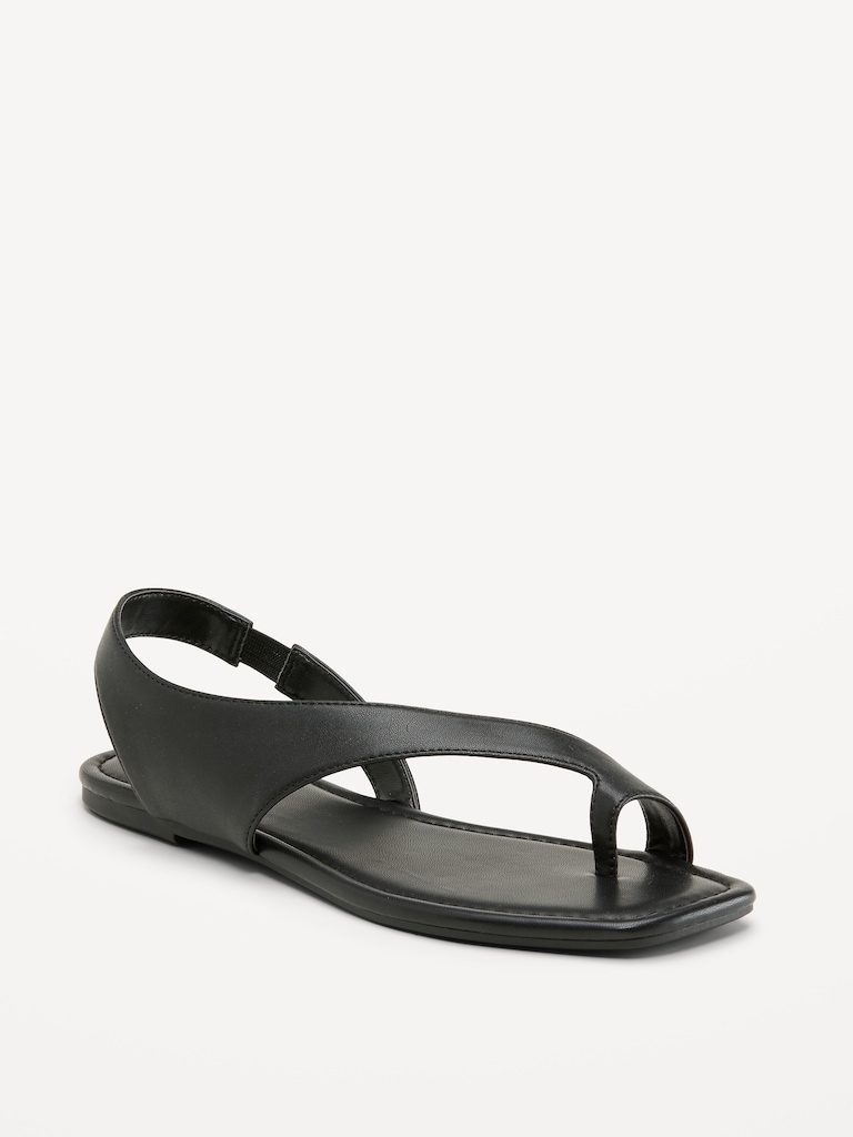 Asymmetrical Toe-Strap Sandals for Women