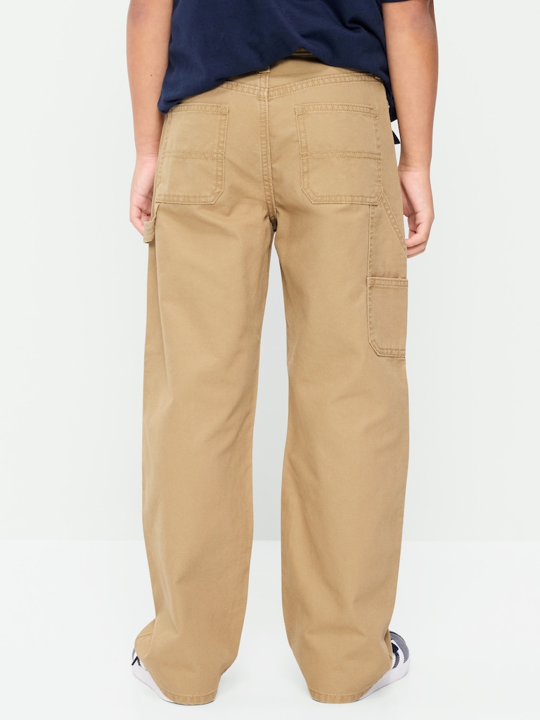 Baggy Carpenter Utility Canvas Pants for Boys