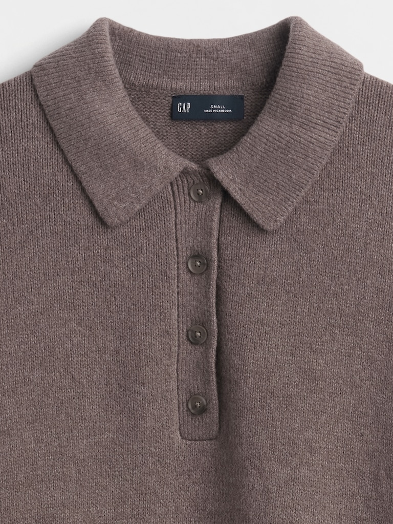CashSoft Relaxed Polo Sweater