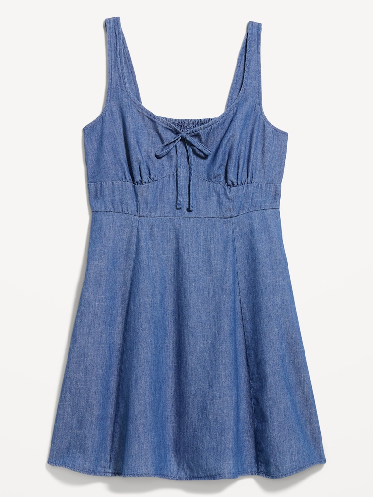 Fit & Flare Denim Mini Dress
