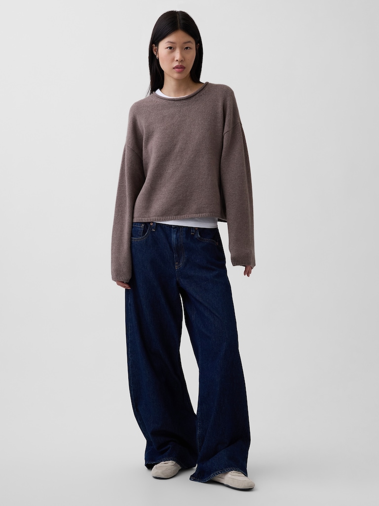 CashSoft Oversized Rollneck Sweater