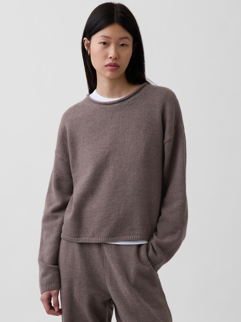 CashSoft Oversized Rollneck Sweater