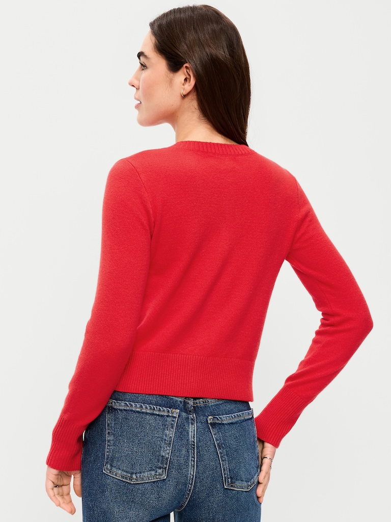 SoSoft Lite Cropped Crew-Neck Cardigan