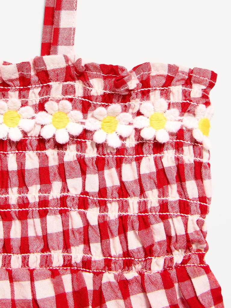 Sleeveless Smocked Peplum Top and Shorts Set for Baby