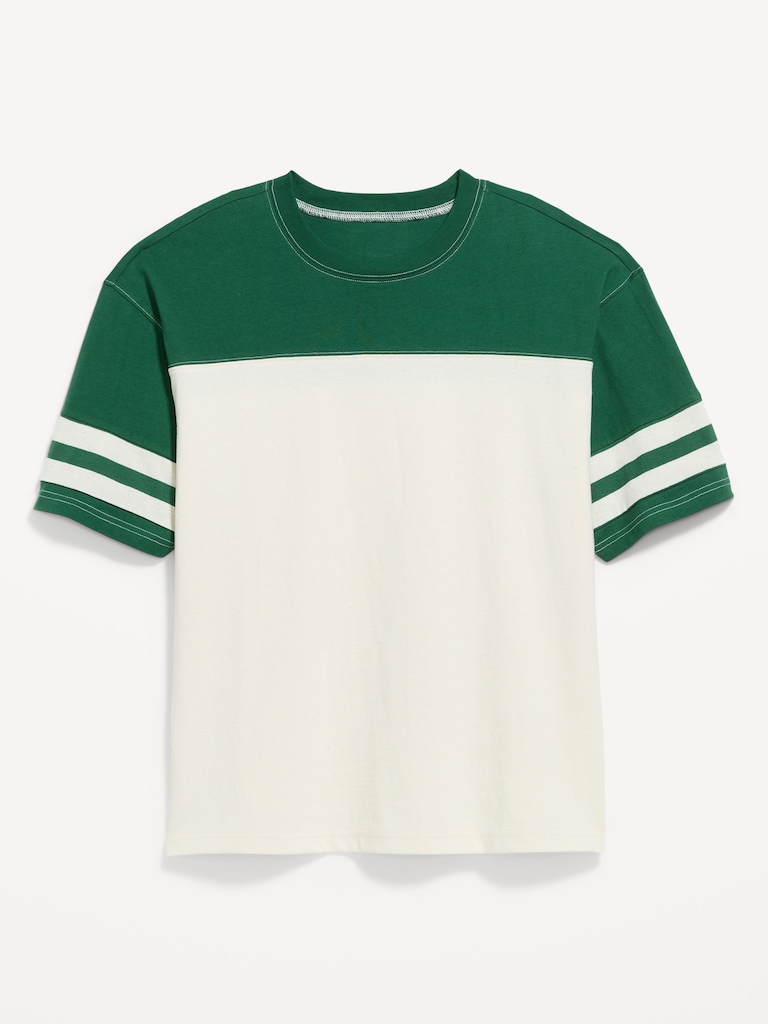 Heavyweight Short-Sleeve Football-Style T-Shirt