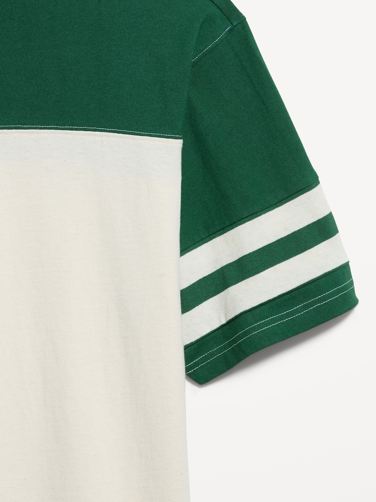 Heavyweight Short-Sleeve Football-Style T-Shirt