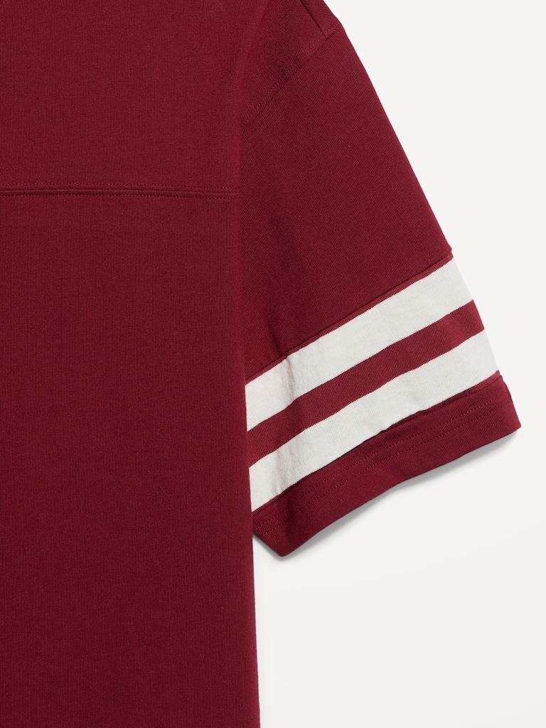 Heavyweight Short-Sleeve Football-Style T-Shirt