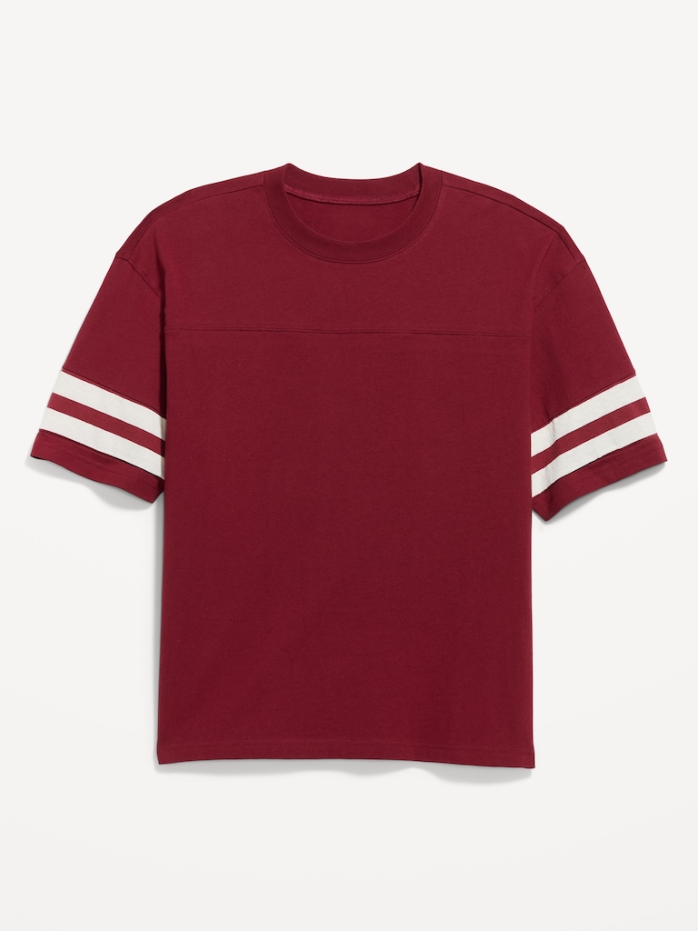 Heavyweight Short-Sleeve Football-Style T-Shirt
