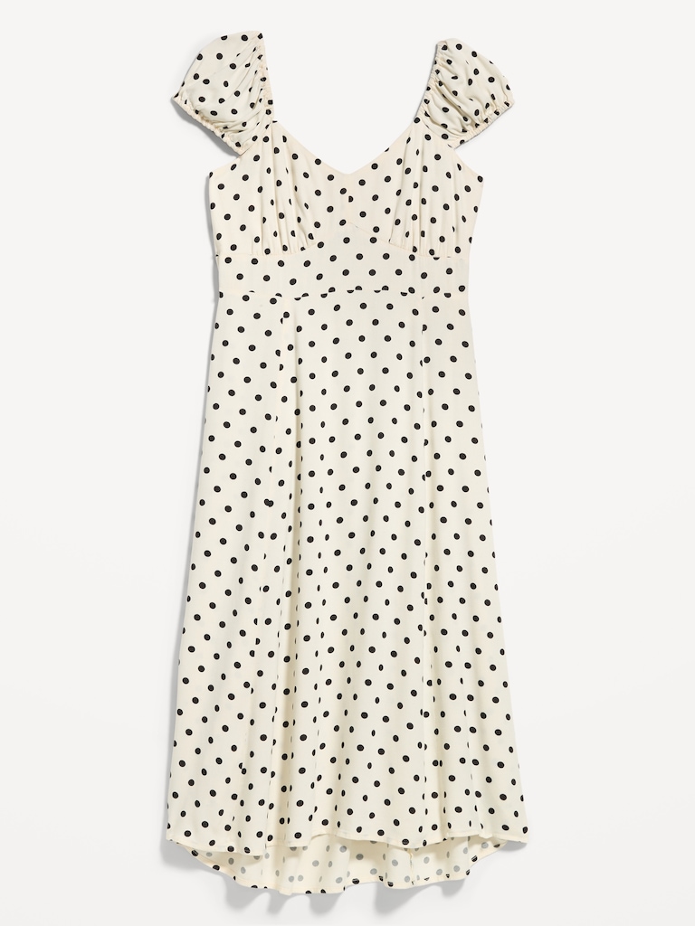 Short-Sleeve Fit & Flare Midi Dress