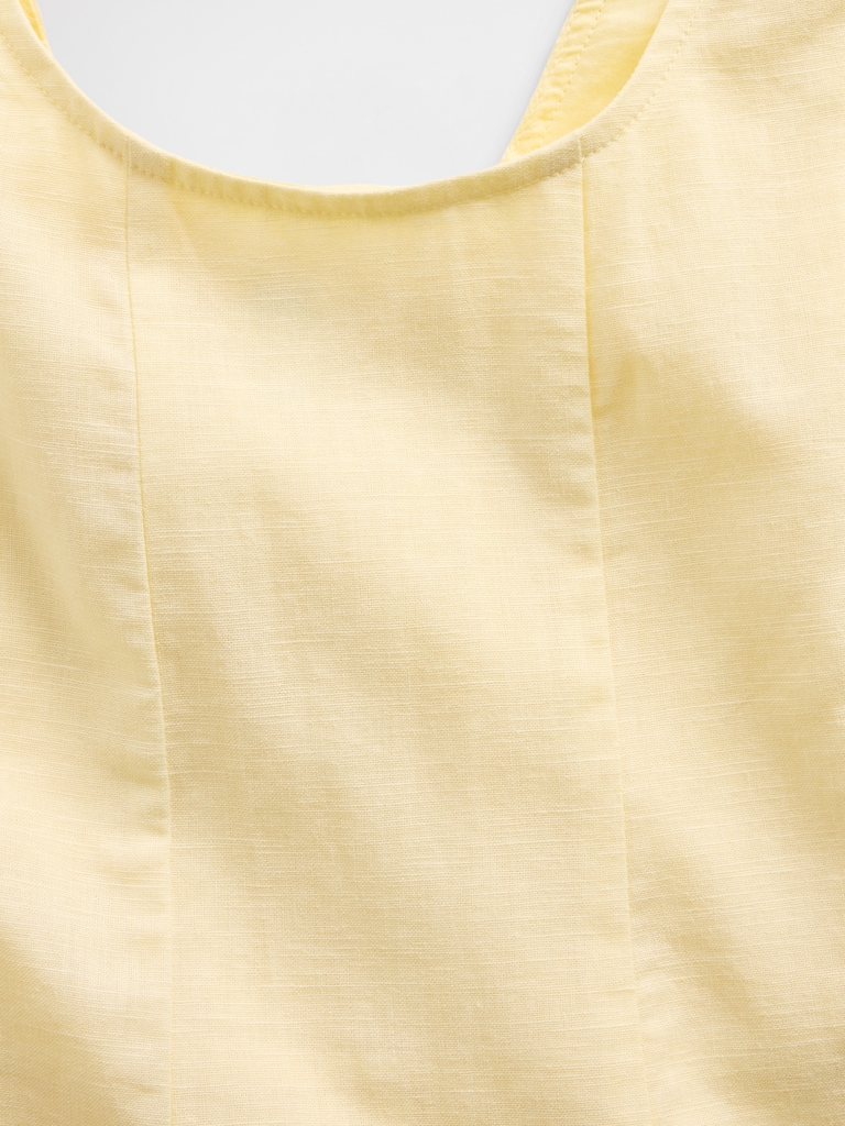 Kids Linen-Cotton Scoop Neck Dress