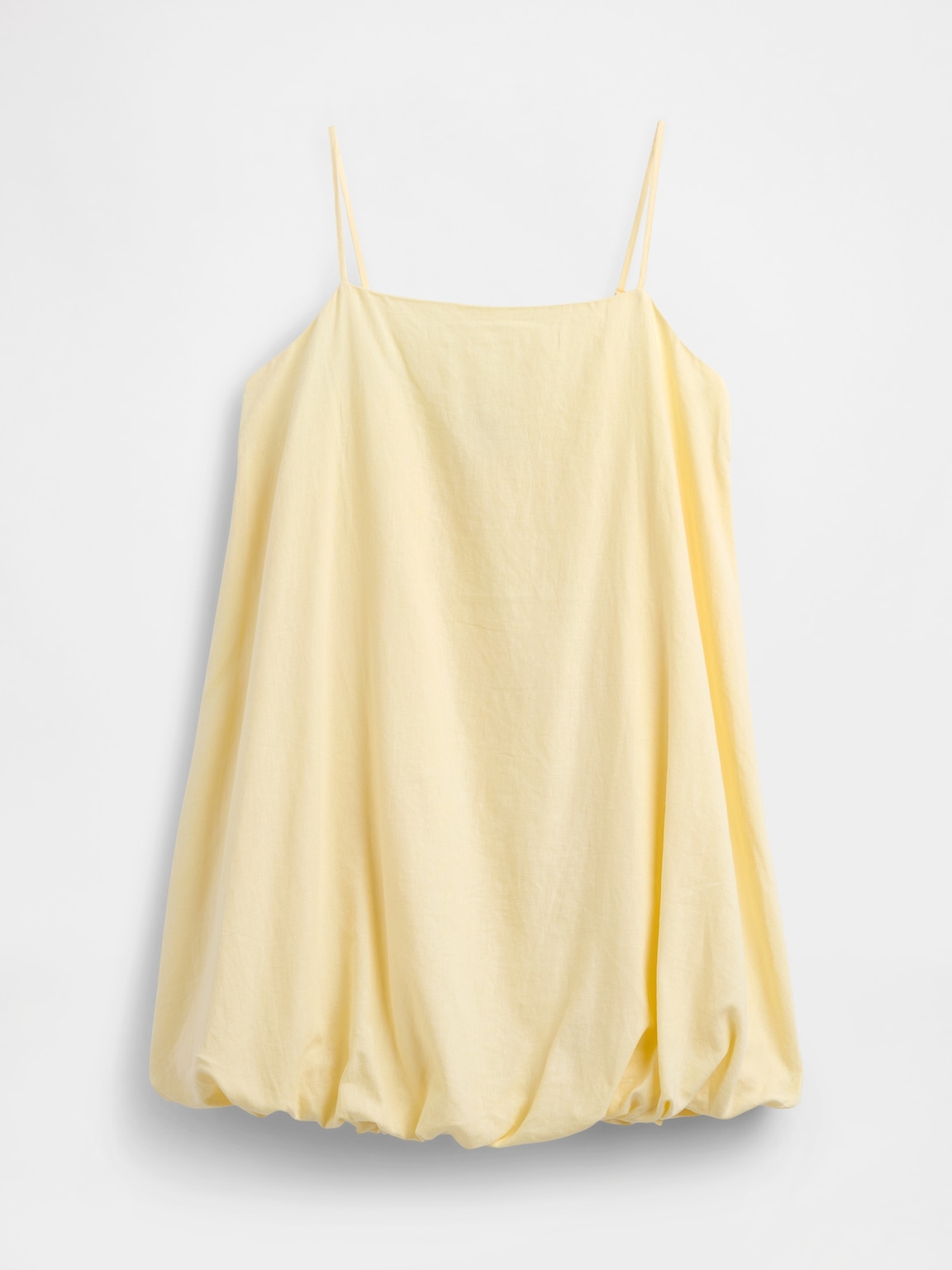 Linen-Blend Bubble Mini Dress