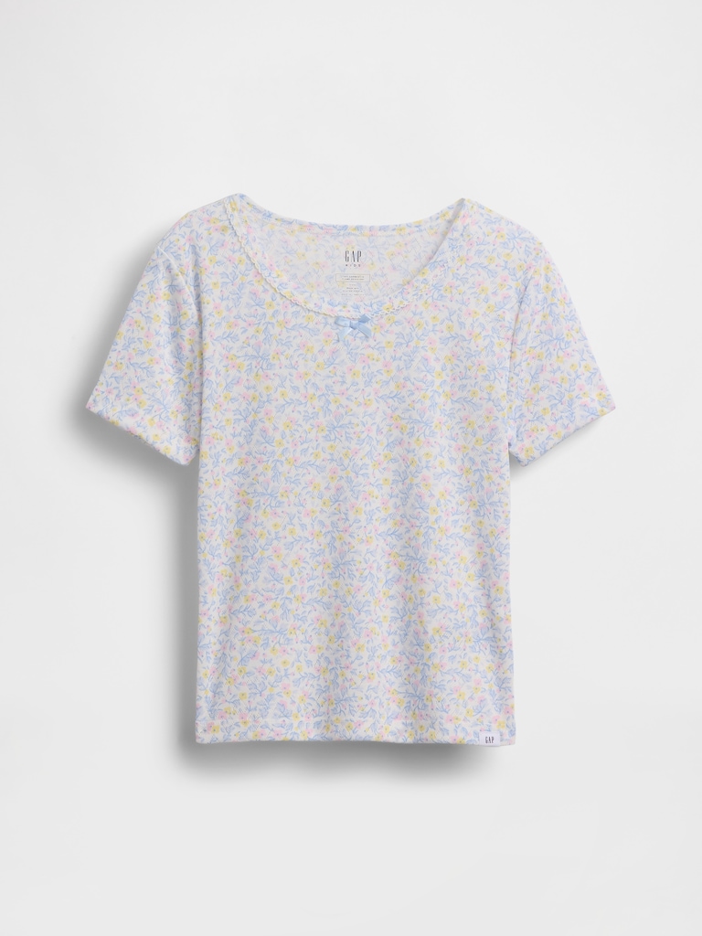 Kids Recycled Pointelle PJ T-Shirt