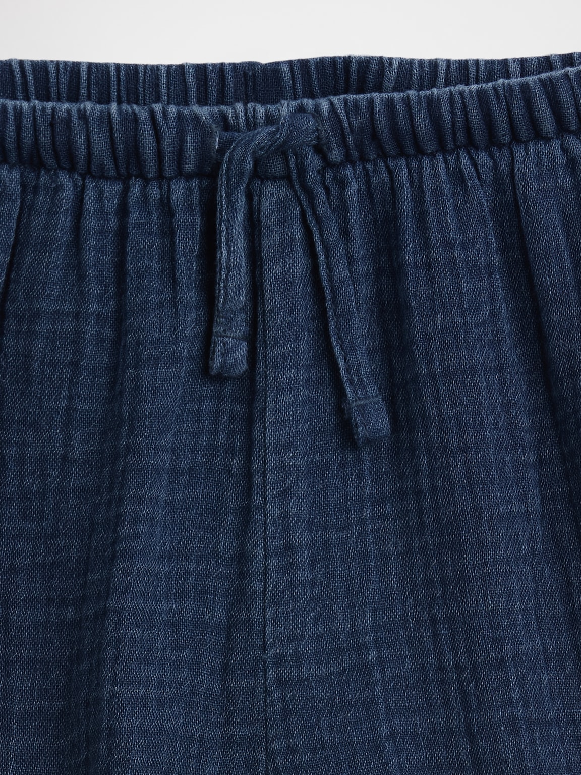 Kids Cotton Gauze Denim Easy Ruffle Shorts