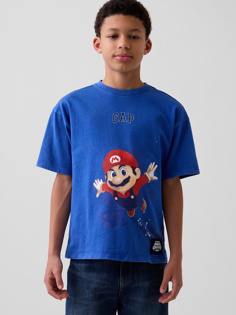 Kids Super Mario Relaxed Graphic T-Shirt