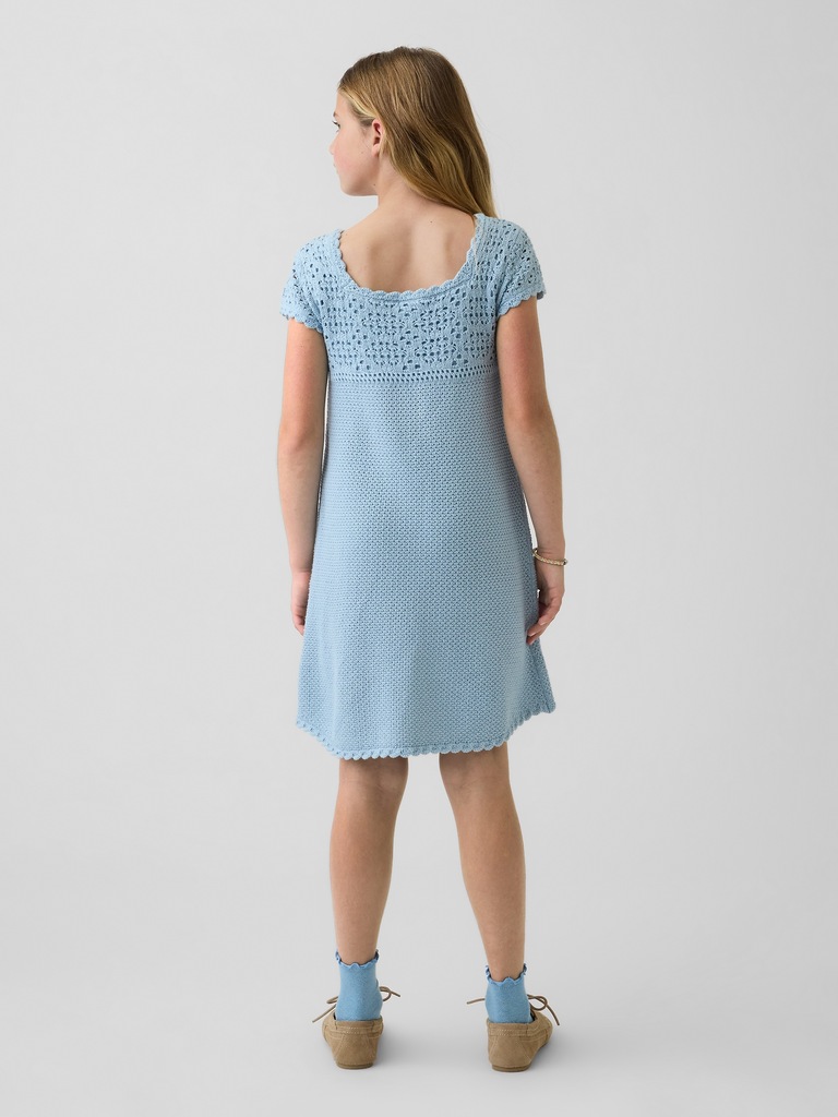 Kids Crochet Sweater Dress