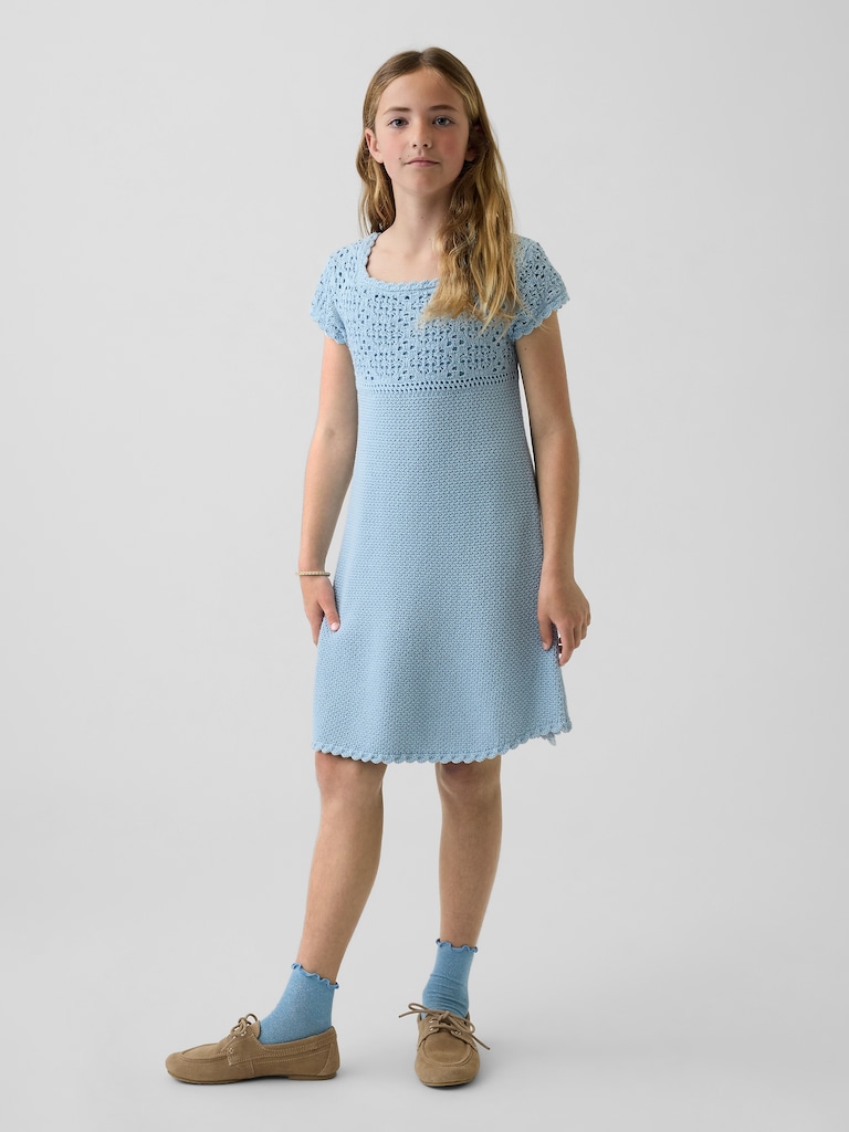 Kids Crochet Sweater Dress