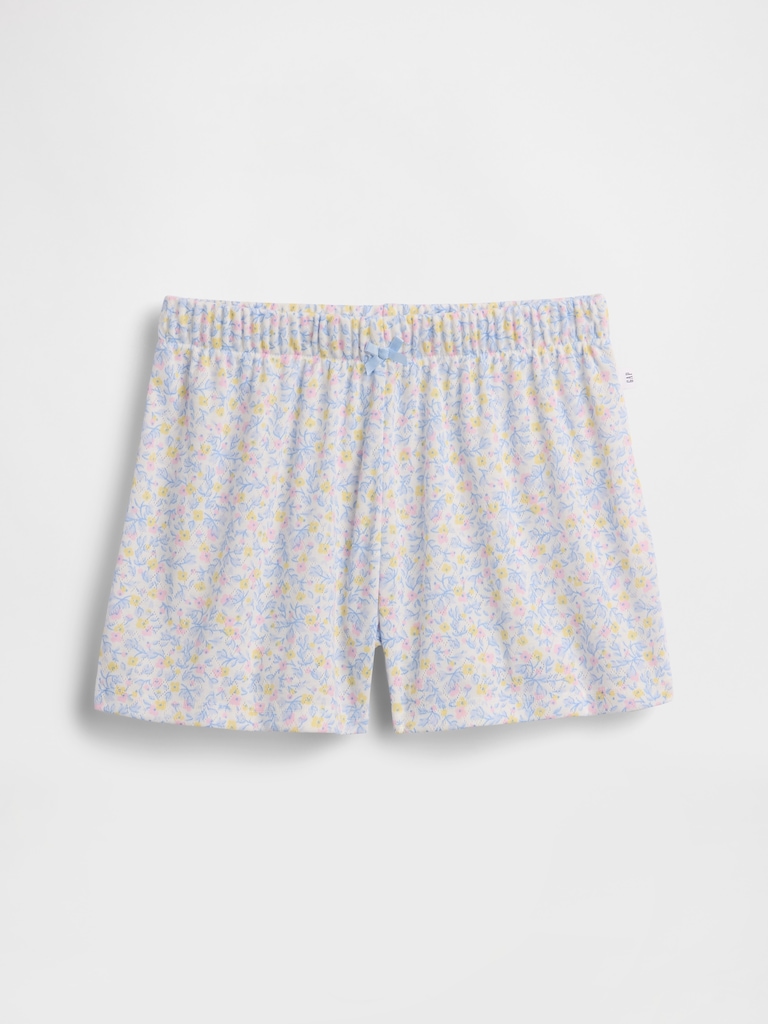 Kids Recycled Pointelle PJ Shorts