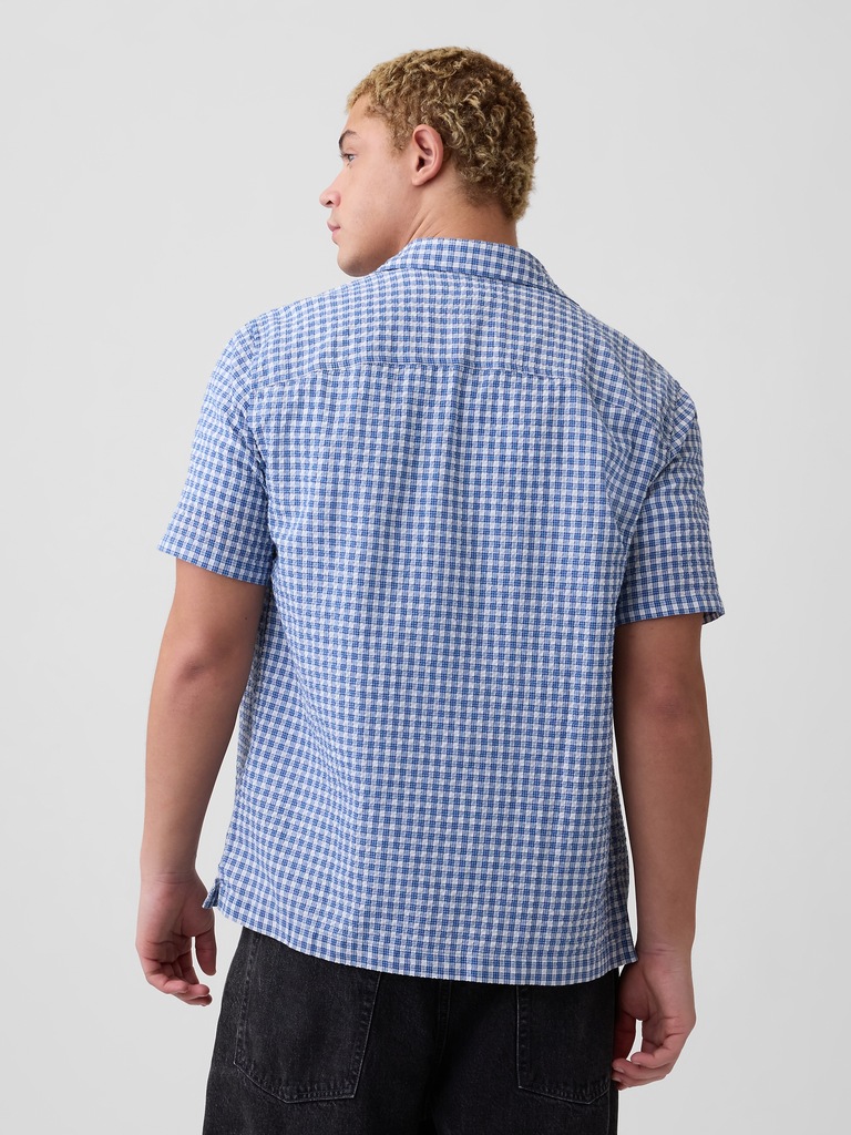 Crinkle-Cotton Vacay Shirt in Standard Fit