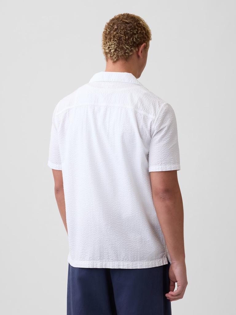 Seersucker Vacay Shirt in Standard Fit