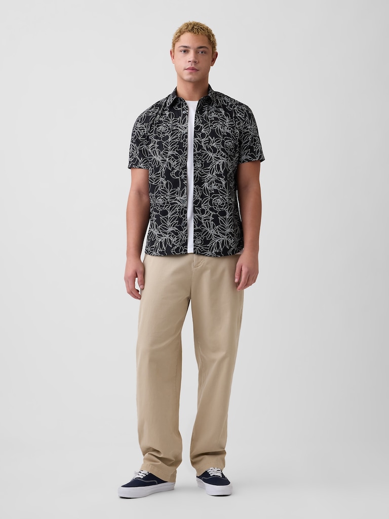 Stretch Poplin Shirt in Standard Fit