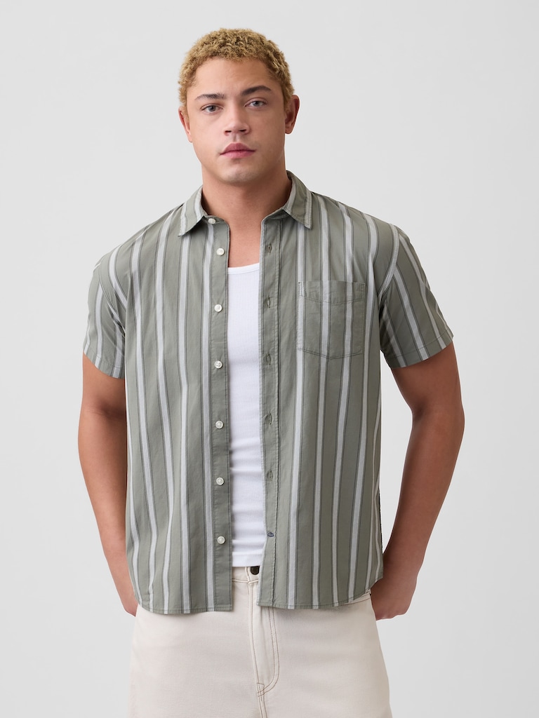 Stretch Poplin Shirt in Standard Fit