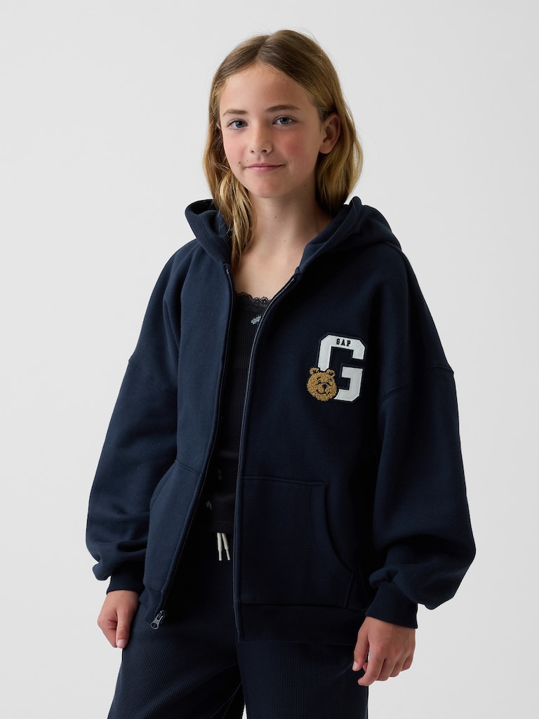 Kids VintageSoft Oversized Zip Hoodie