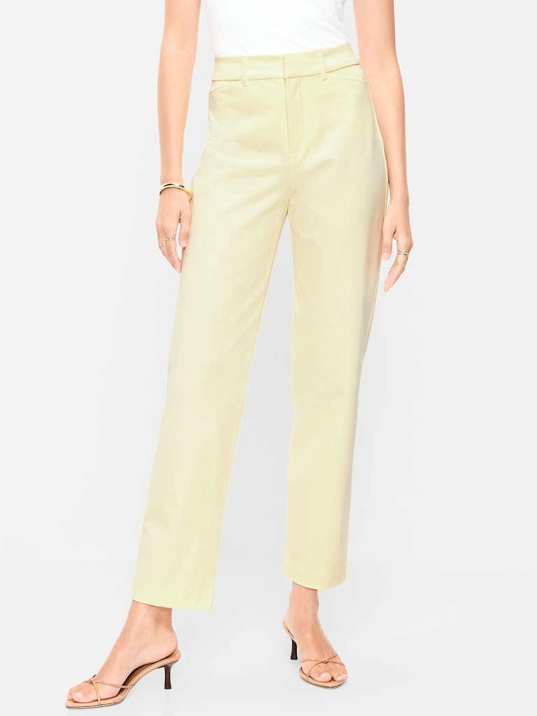 High-Waisted Pixie Straight Pants