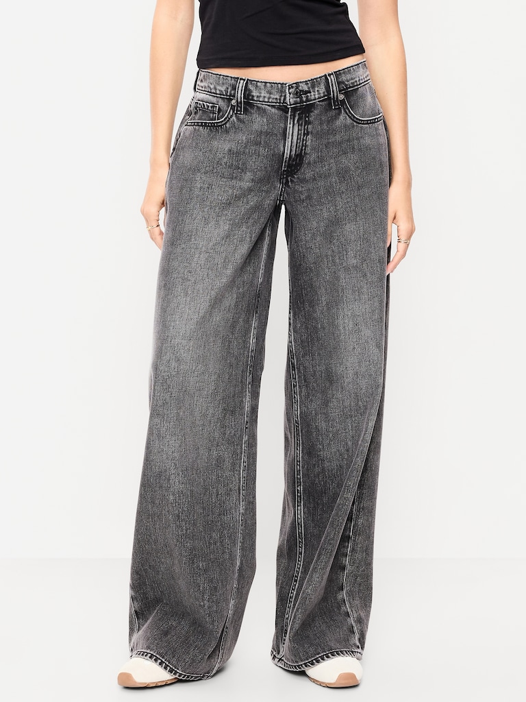 Low-Rise Baggy Wide-Leg Jeans