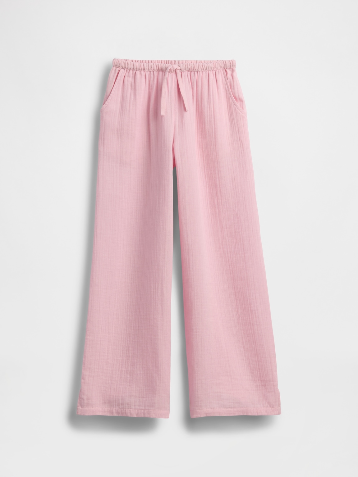 Kids Cotton Gauze Wide-Leg Pants