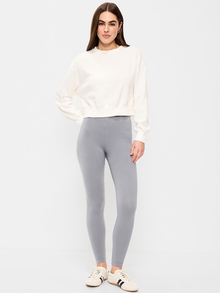 High-Waisted Jersey Fashion Layering Leggings