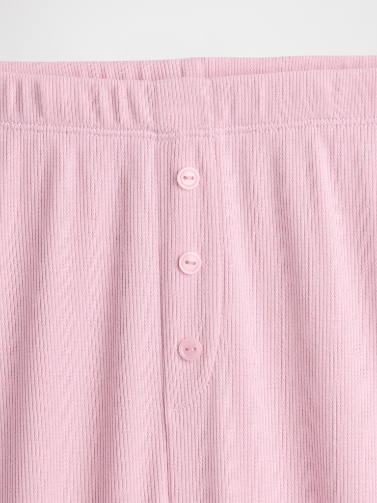 Mini Rib Wide-Leg PJ Pants