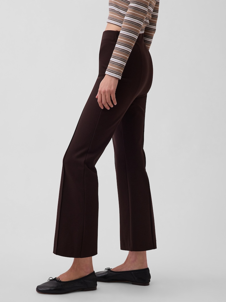 High Rise Double Knit Crop Kick Pants