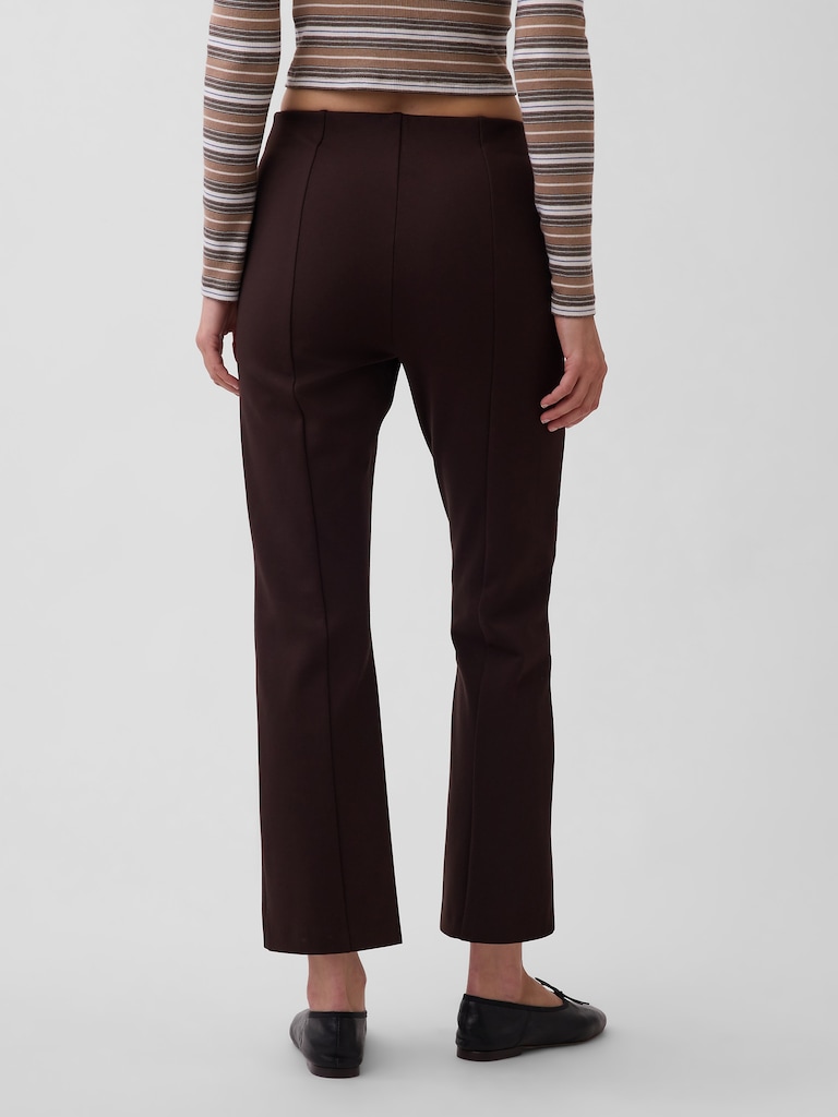 High Rise Double Knit Crop Kick Pants