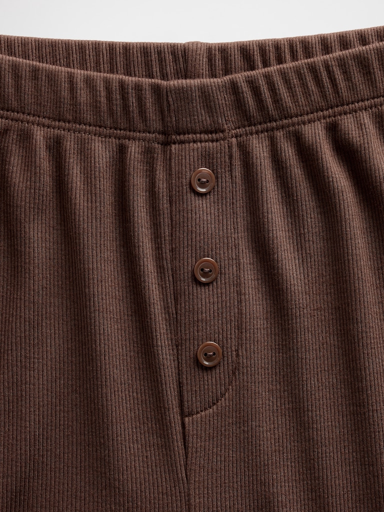 Mini Rib Wide-Leg PJ Pants