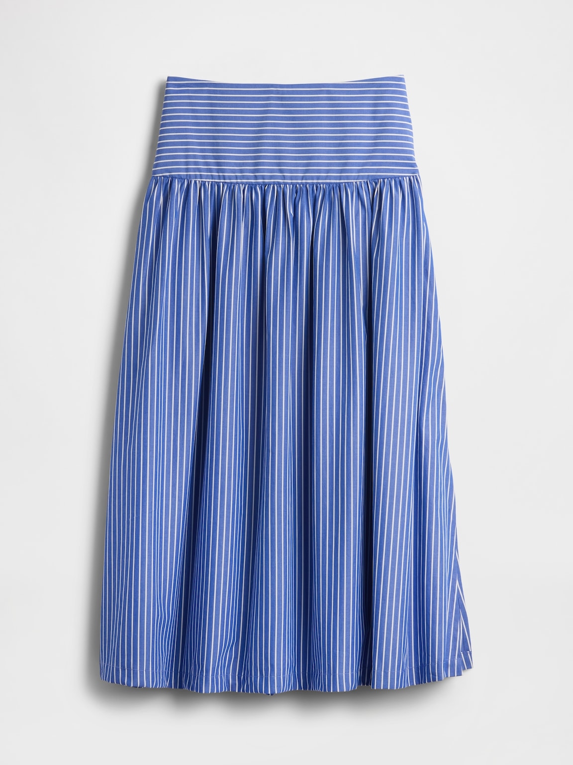 Poplin Drop-Waist Maxi Skirt