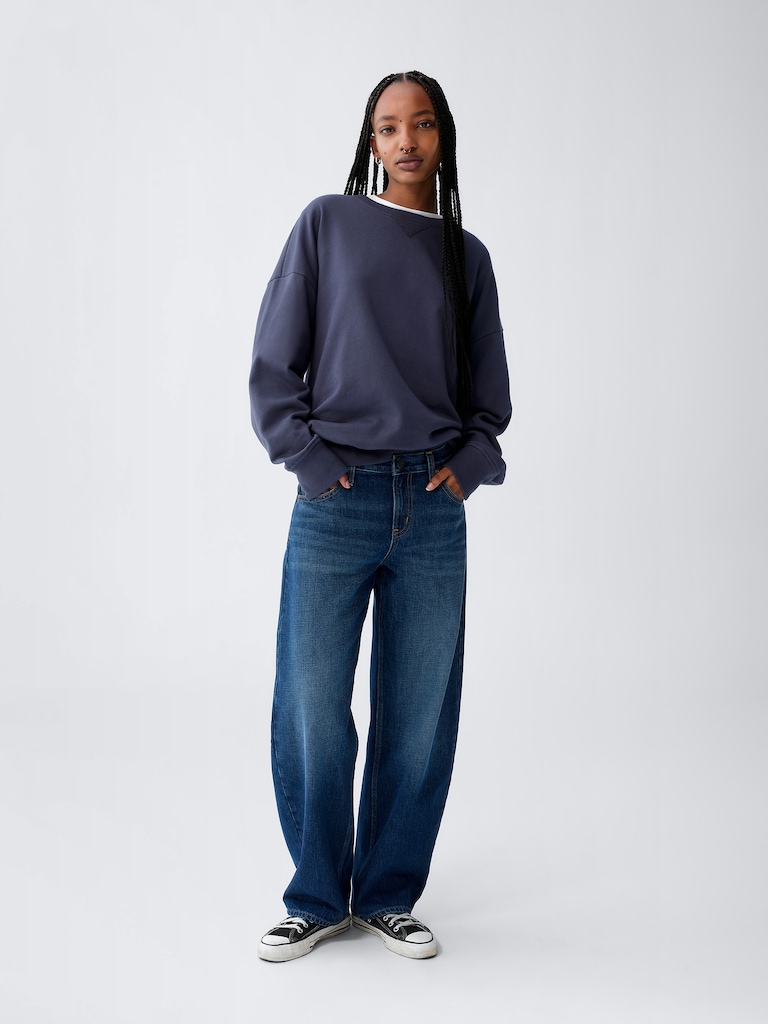 Low Rise Barrel Jeans
