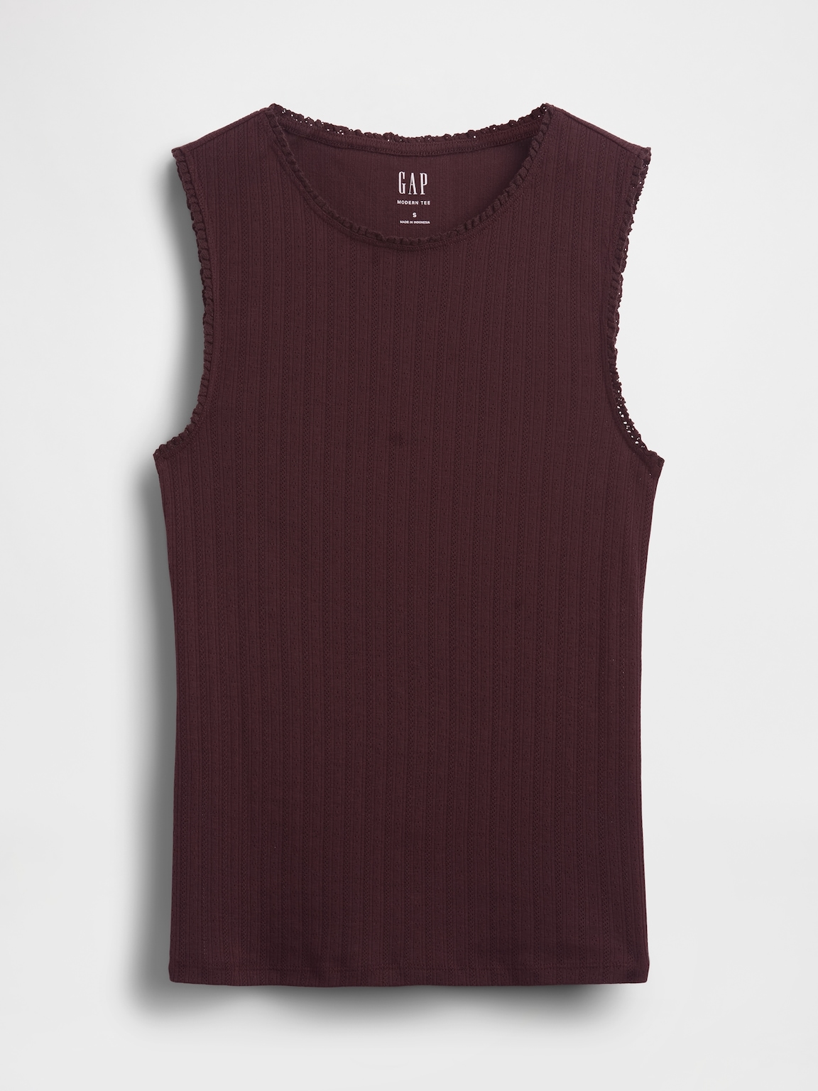 Pointelle Shell Tank Top