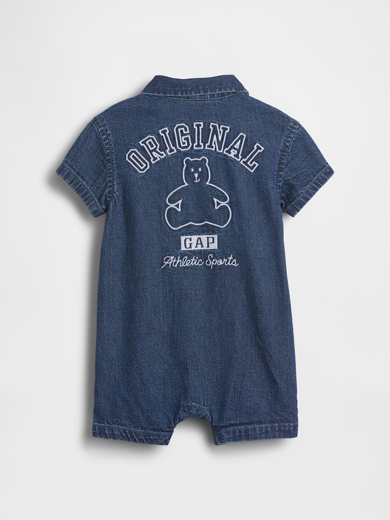 Baby Denim Gap Logo Shorty One-Piece