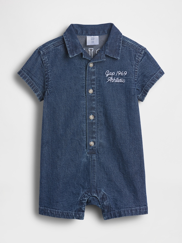 Baby Denim Gap Logo Shorty One-Piece