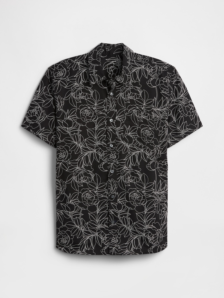 Stretch Poplin Shirt in Standard Fit