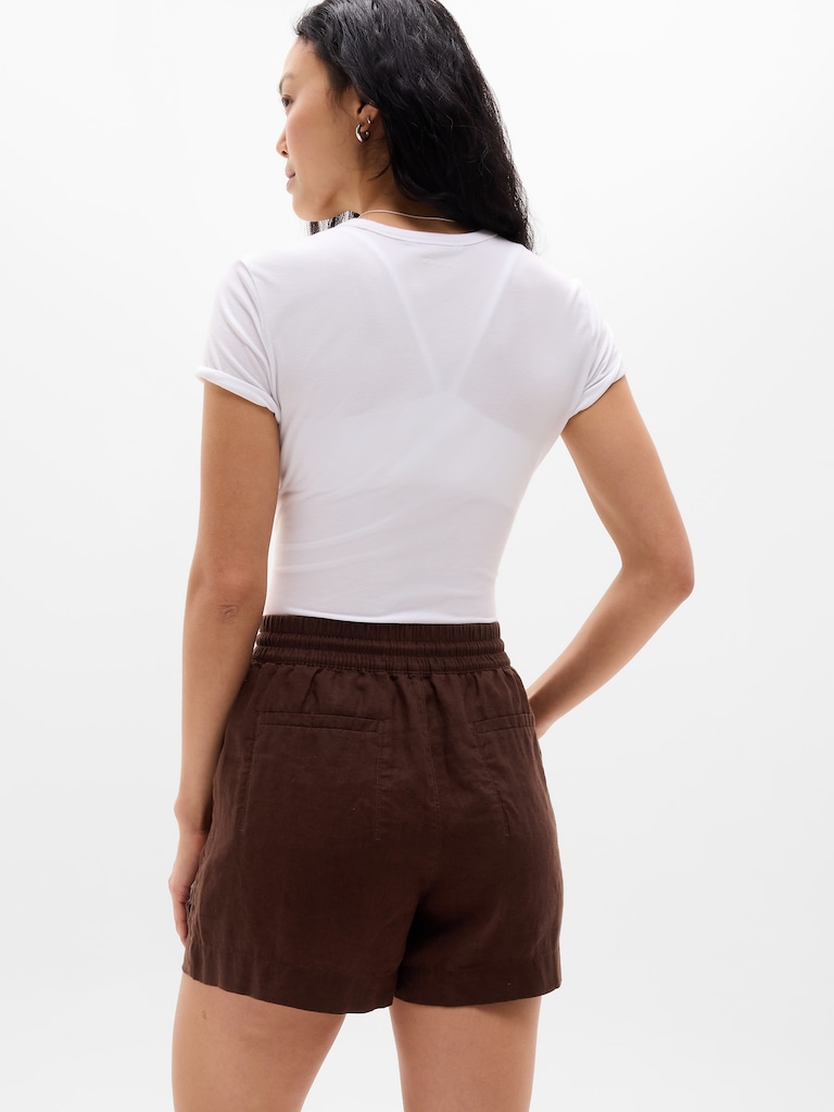 Retreat Linen Mid Rise 4" Short