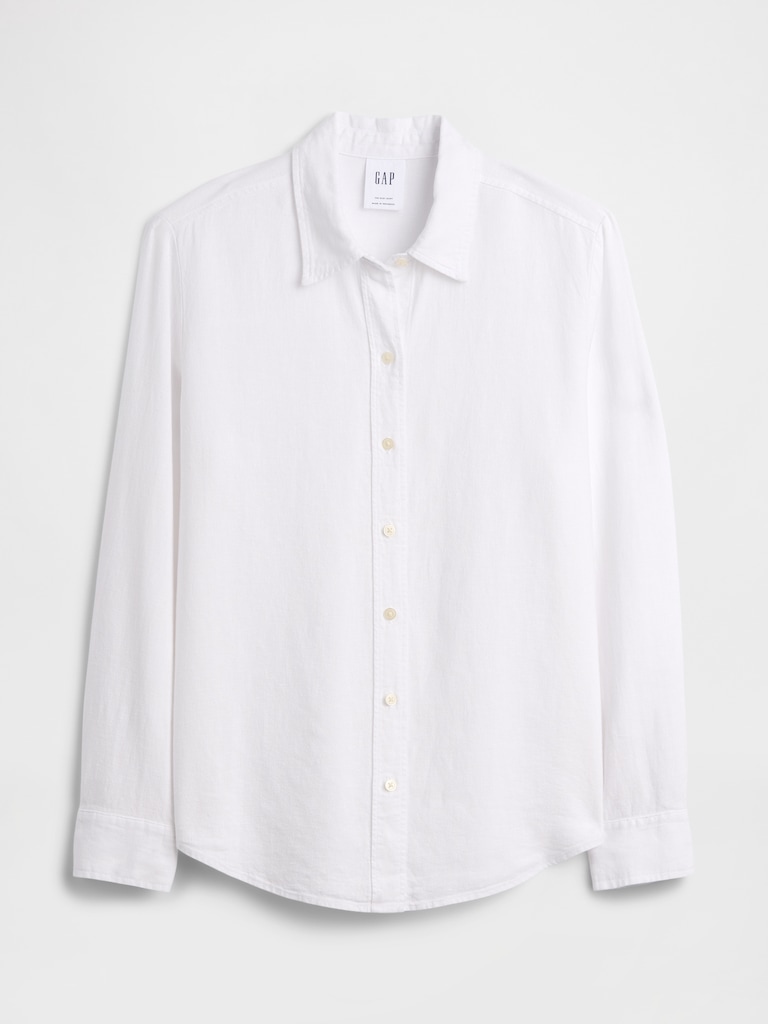 Oversized Linen-Blend Easy Shirt