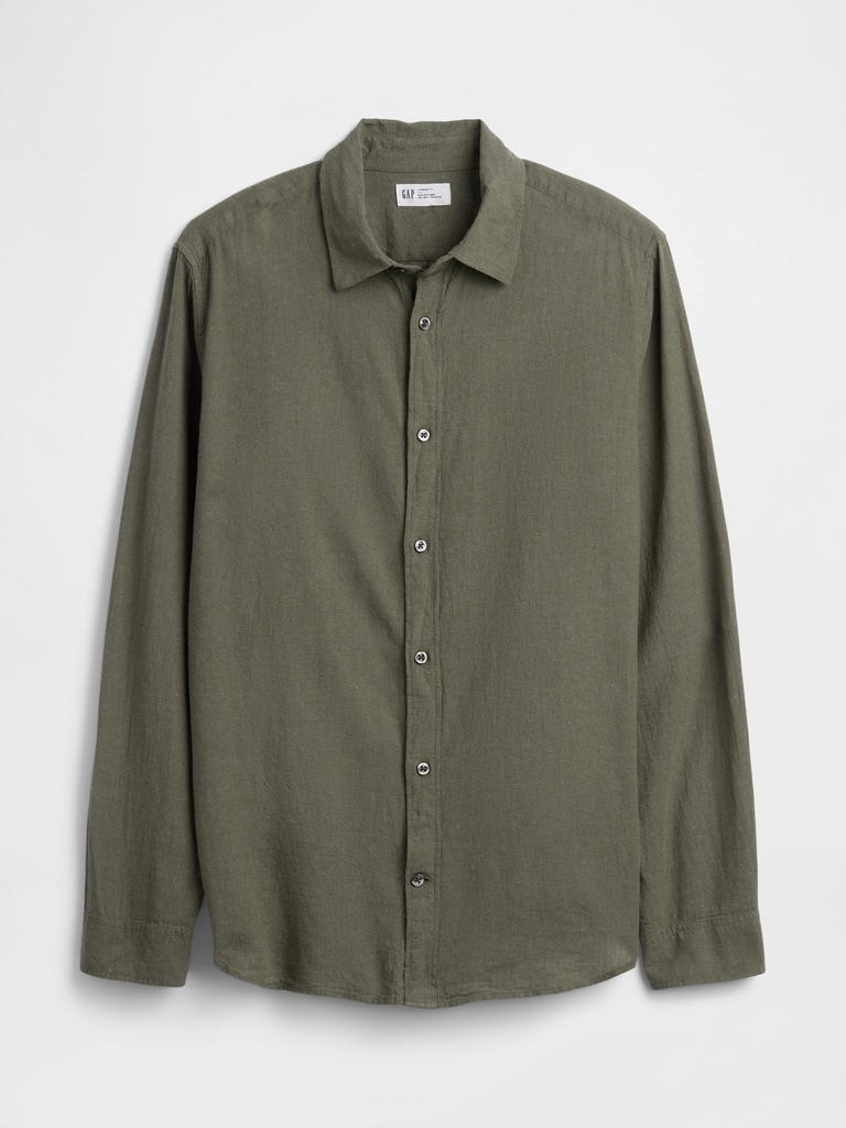 Linen-Blend Shirt in Standard Fit
