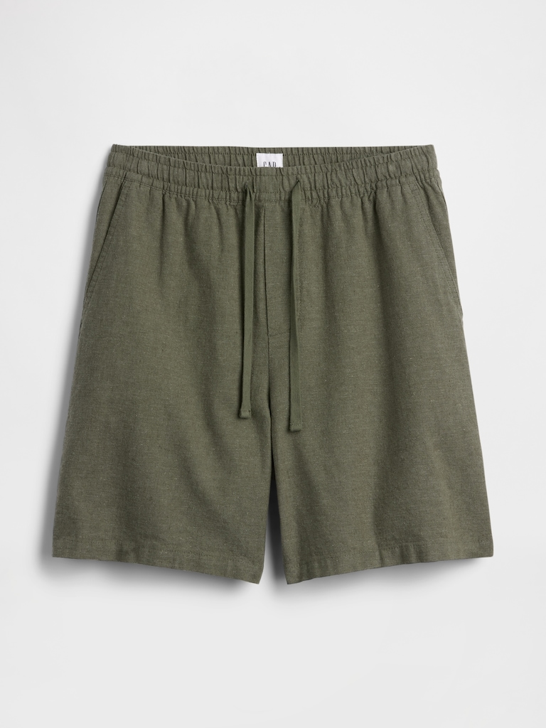 7" Linen-Blend Easy Shorts